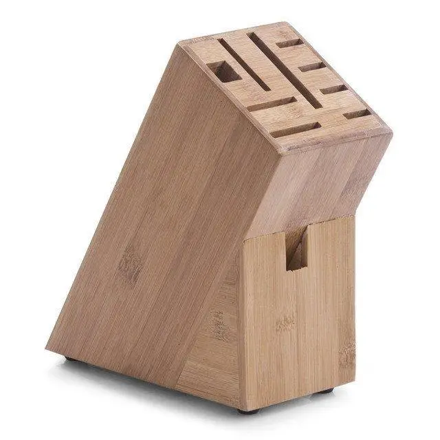 Bambusowy stojak na noże, blok do noży - 22x22x9cm Najlepsza cena