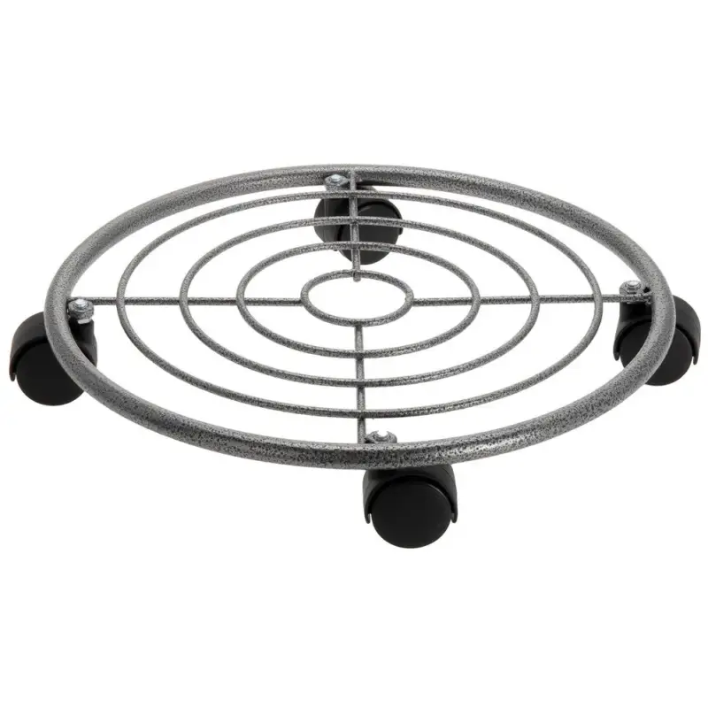 Metalowa podstawka pod donicę na kółkach, 35 cm Bezpieczna płatność