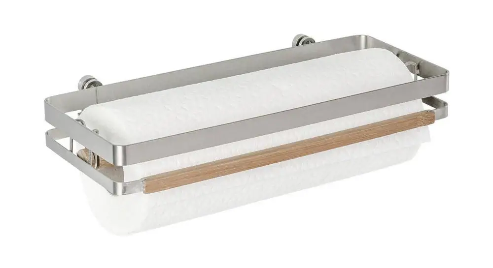 Uchwyt na ręcznik papierowy Bamboo Premium, WENKO Łatwy zwrot
