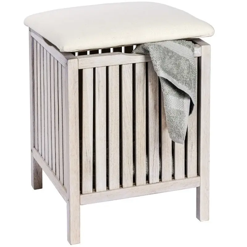 Kup teraz Pufa NORWAY WHITE, kosz na pranie - 2w1, WENKO