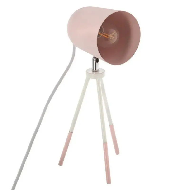 Do wyczerpania zapasów Lampka stołowa na trójnogu, metalowa lampka na biurko - wys. 32 cm, kolor szary