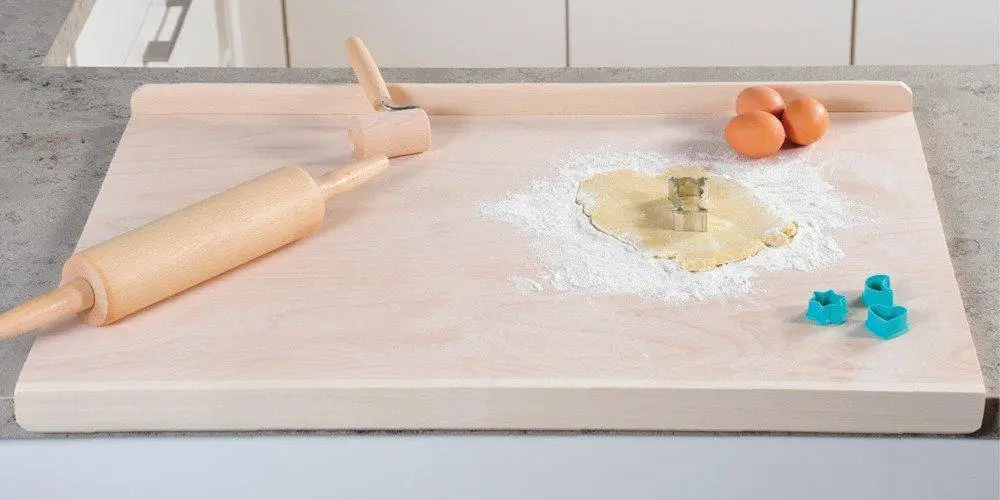 Wyjątkowa oferta Bardzo duża stolnica kuchenna do ciasta z drewna warstwowego, stolnica drewniana duża, deska do ciasta, akcesoria kuchenne, KESPER