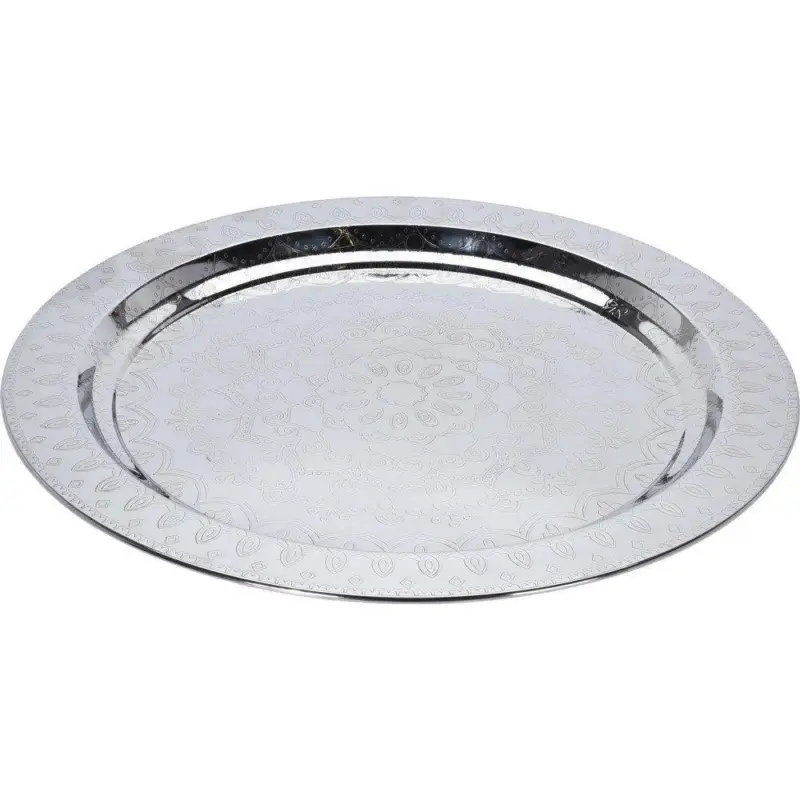 Bezpieczne zakupy Metalowa taca - patera na owoce, ciasta, przekąski Ø 40 cm
