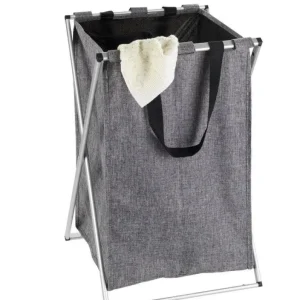 Darmowa dostawa Kosz na pranie z zamknięciem sznurkowym, torba na przenośnym stelażu - 52 l, 57 x 35 x 38 cm, WENKO
