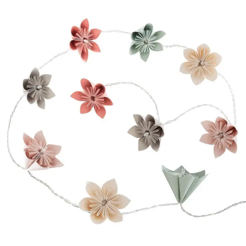 Dekoracja świetlna LED w kształcie kwiatów origami Nowy