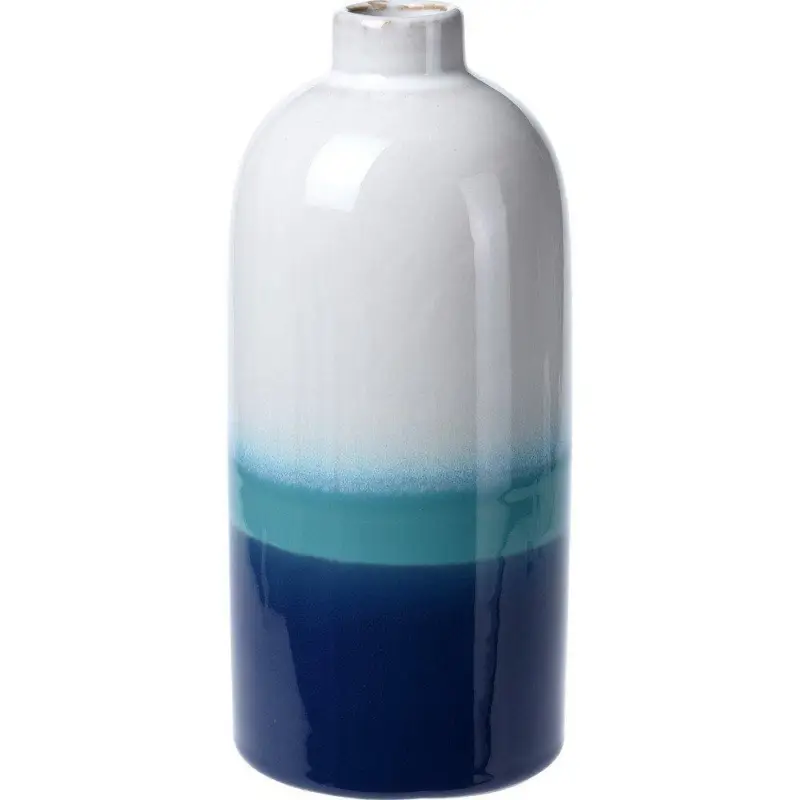 Oferta Nowoczesny wazon ceramiczny w odcieniach bieli i turkusu, 23 cm