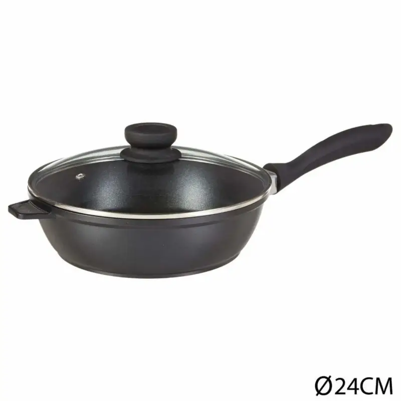 Patelnia głęboka z pokrywką, aluminiowa, Ø 24 cm Tylko dziś