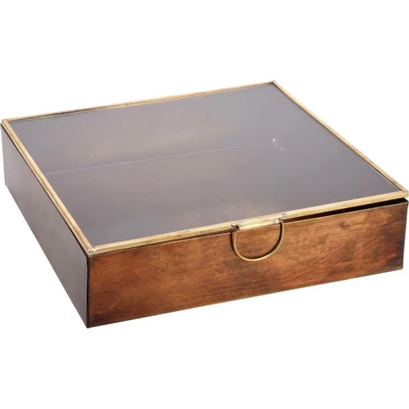 Szybka dostawa Szkatułka na biżuterię, pojemnik na drobiazgi, metalowy organizer, 20 x 13 cm