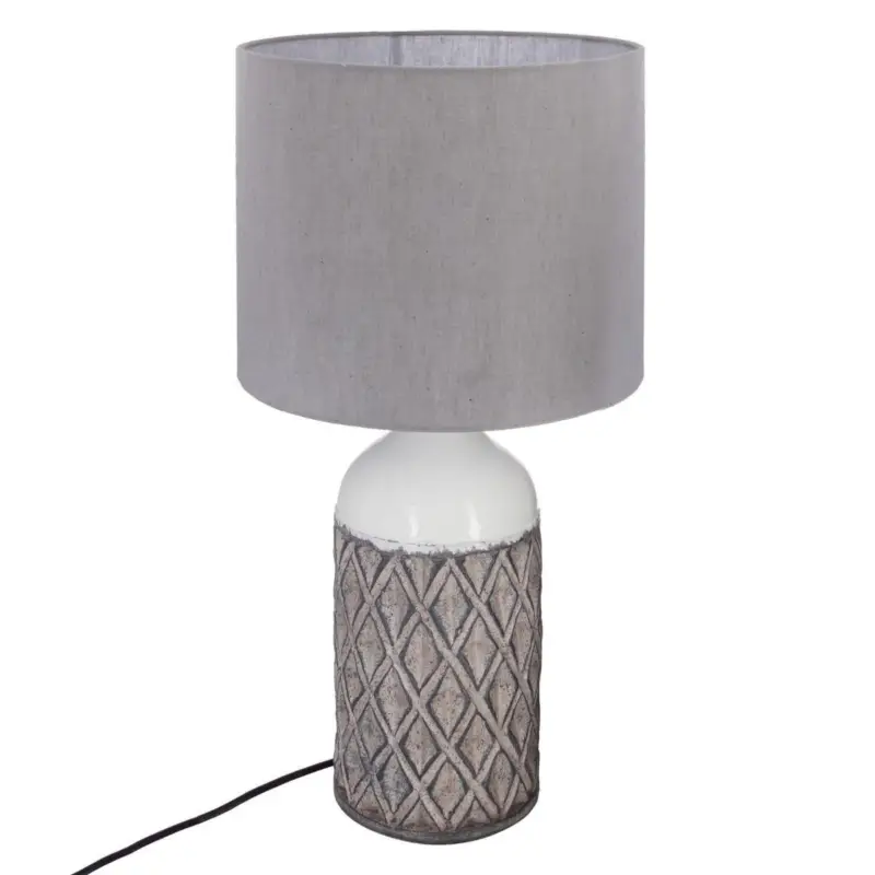 Super okazja Lampa stołowa TERRA, ozdobna podstawa z terakoty, 58 cm