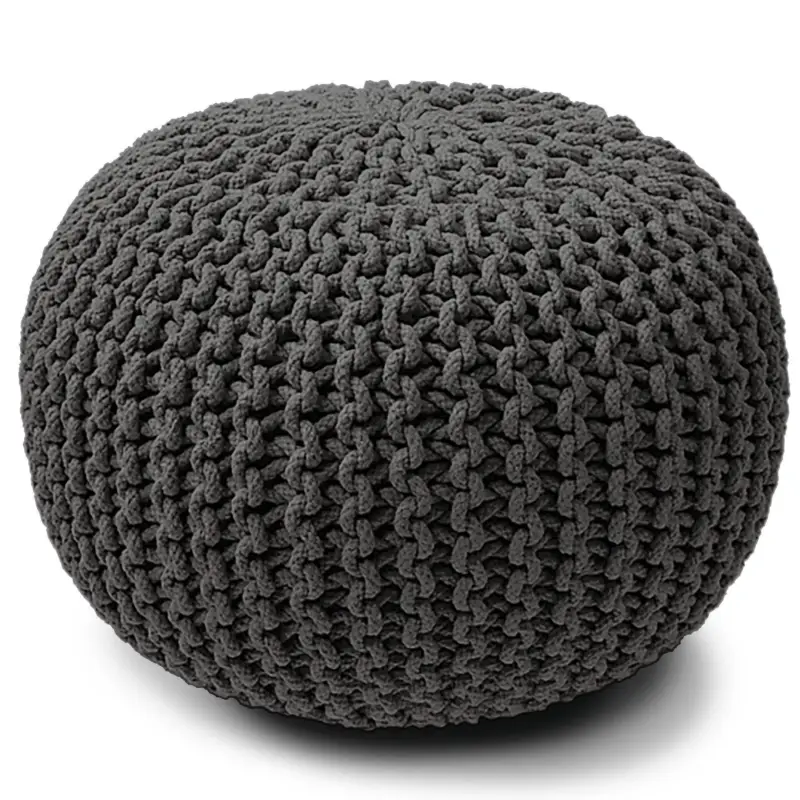 Pufa dziergana XXL HIPPIE CHIC, Ø65x45 cm, TODAY Oferta limitowana