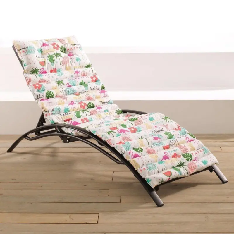 Poduszka na leżak IBIZA, 60 x 180 cm, kolor biały z nadrukiem Hit sprzedaży