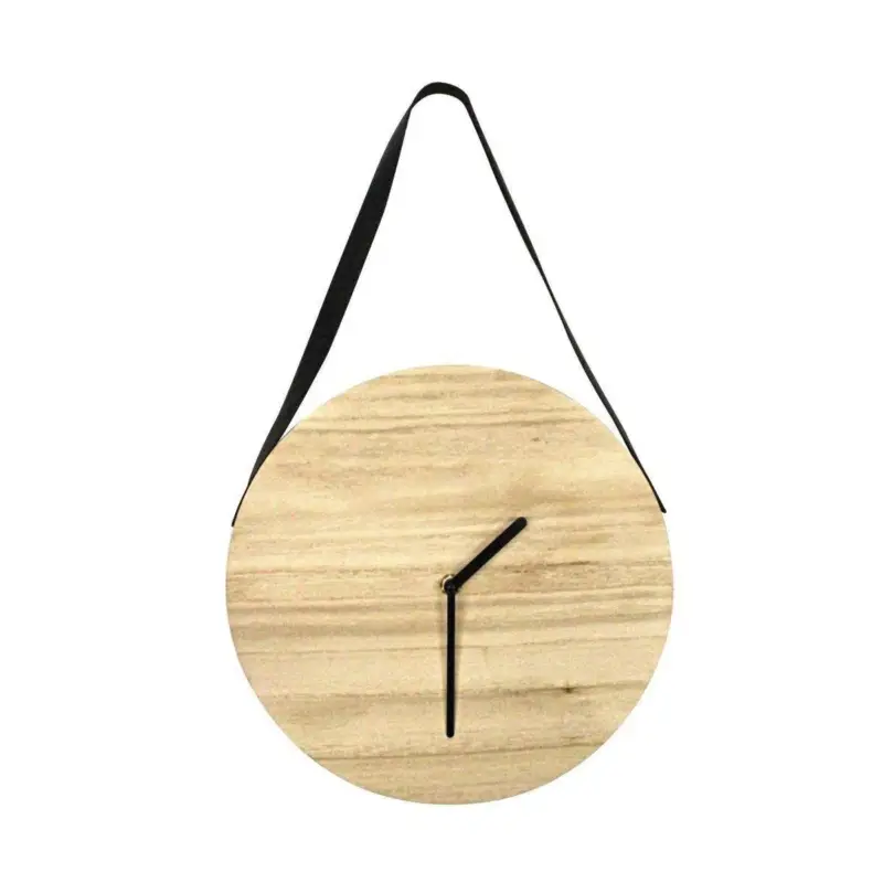Nowy Zegar ścienny na sznurku COSY LOFT, Ø 28 cm, drewniany