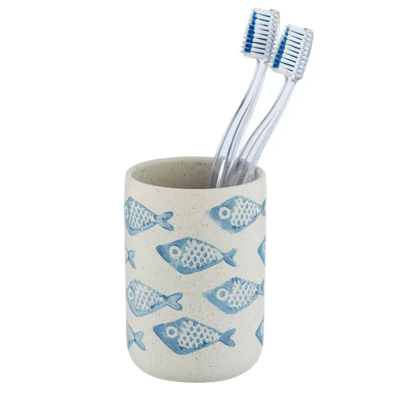 Dostępne od ręki Kubek na szczoteczki ceramiczny AQUAMARIN, WENKO
