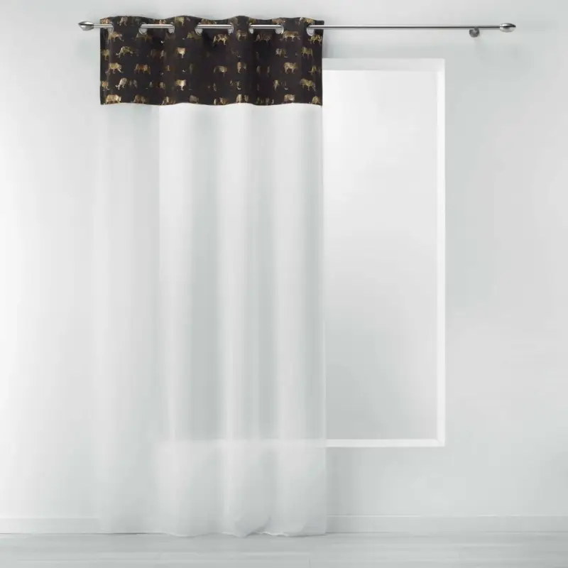 Firana nowoczesna TIGALO, 140 x 240 cm, zwierzęcy print Wyprzedaż