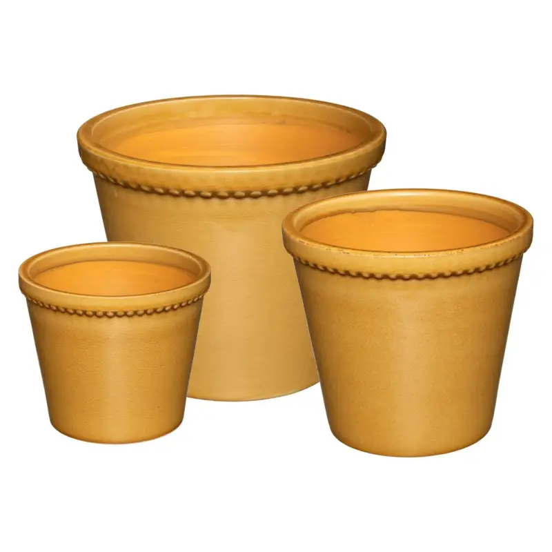 Promocja Doniczki ceramiczne FOLK, 3 sztuki