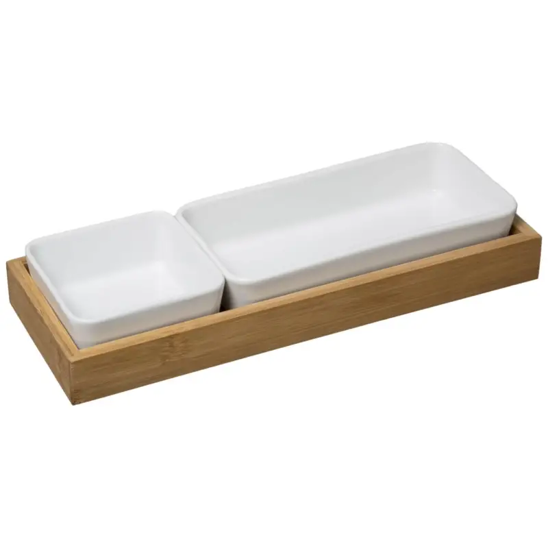 Zestaw do przekąsek, 28,5 x 11 cm, taca bambusowa Cena promocyjna