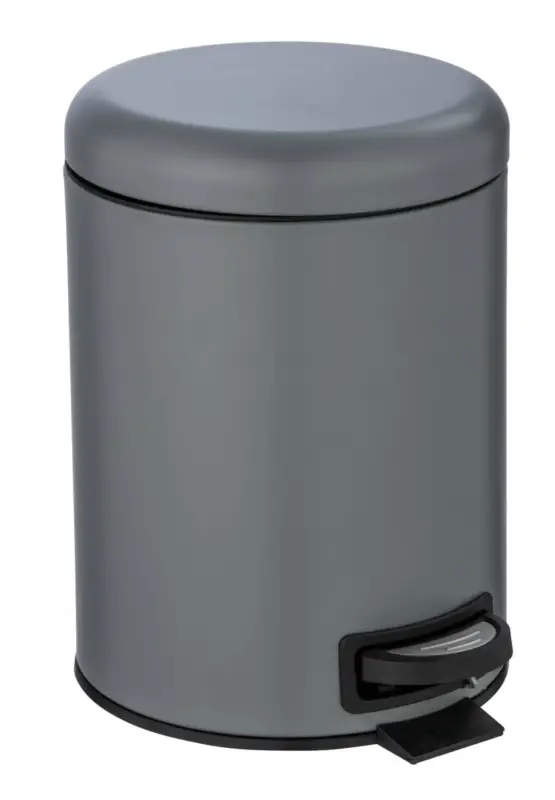 Ekspresowa dostawa Kosz na śmieci do łazienki LEMAN, 5 L, WENKO, szary