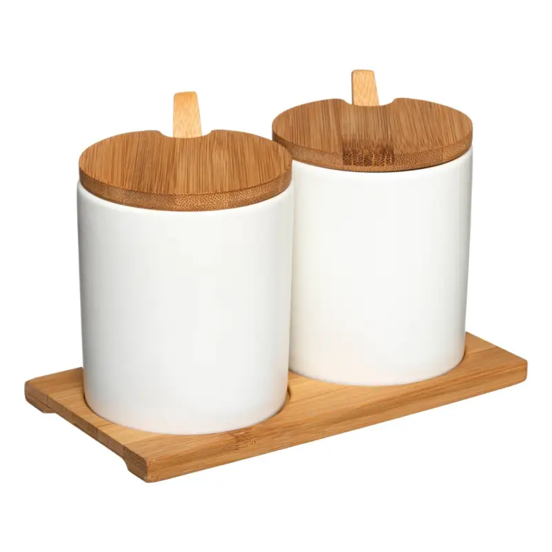 Ekspresowa dostawa OUTLET Pojemnik na przyprawy, ceramiczny, 2 sztuki, Ø 8 cm