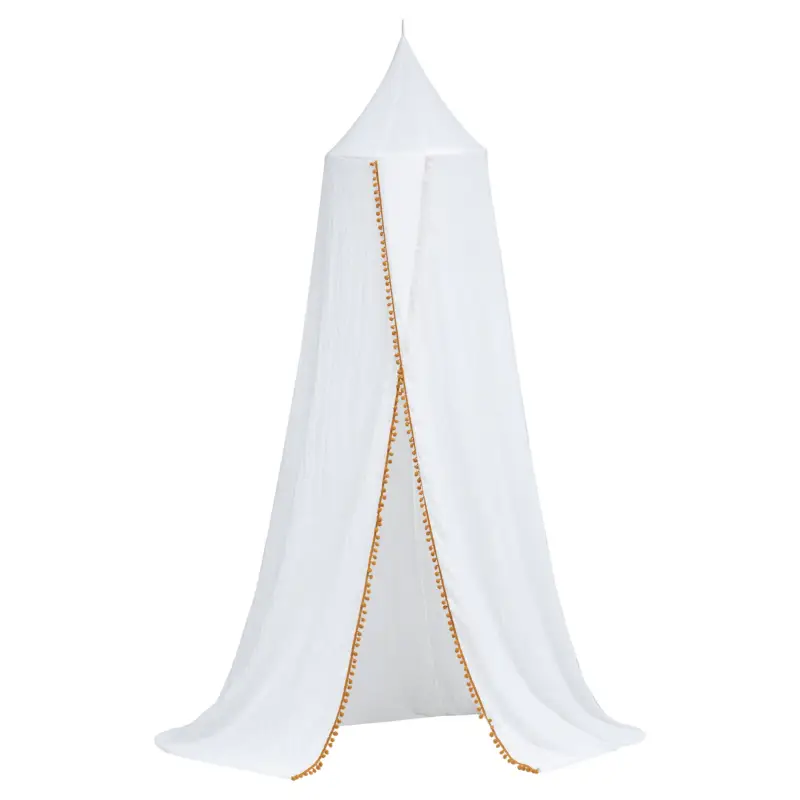 Oferta limitowana Baldachim do łóżka z pomponami OASIS, 380 cm