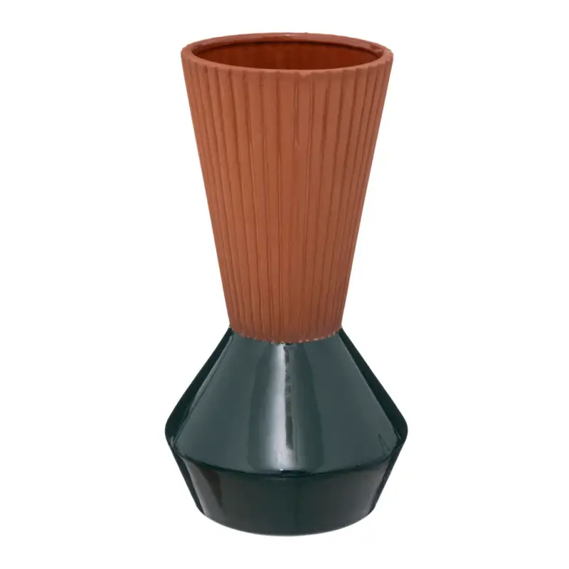 Darmowa dostawa Wazon ALICANTE, terakota z zielonym, 25 cm