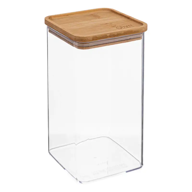 Cena promocyjna Pojemnik na produkty sypkie ESKE, bambusowa pokrywka, 1,5L