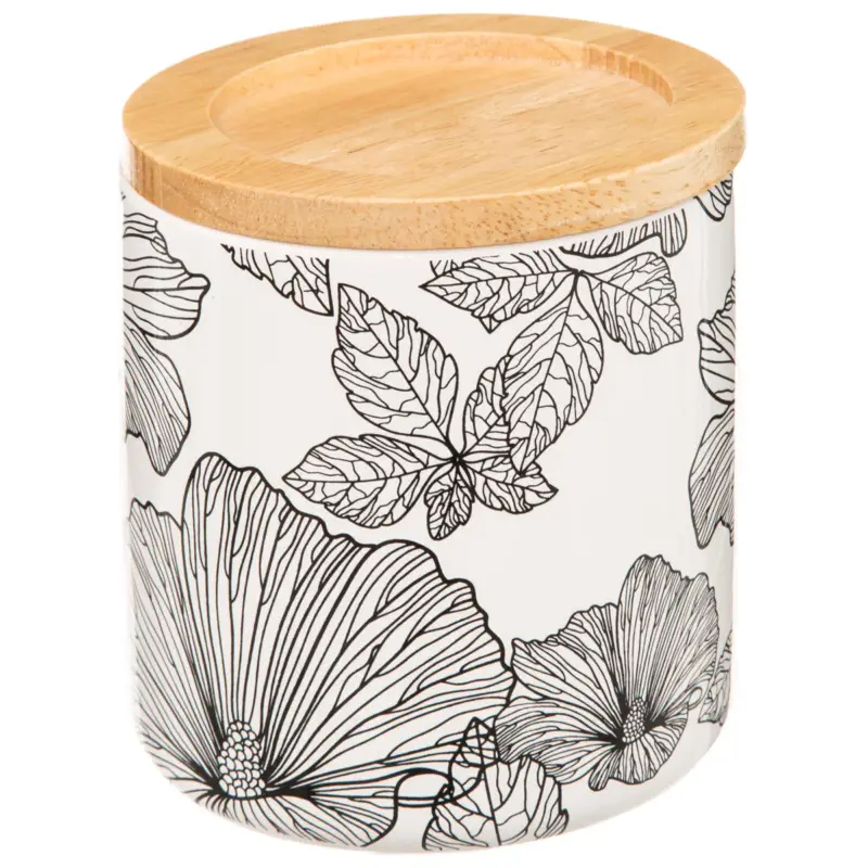 Pojemnik na płatki kosmetyczne BLACKFLORA, ceramiczny Ostatnie sztuki