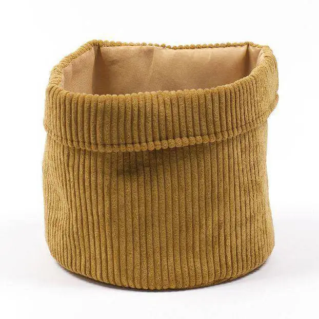 Nowość Koszyk dekoracyjny, sztruksowy, Ø 21 cm
