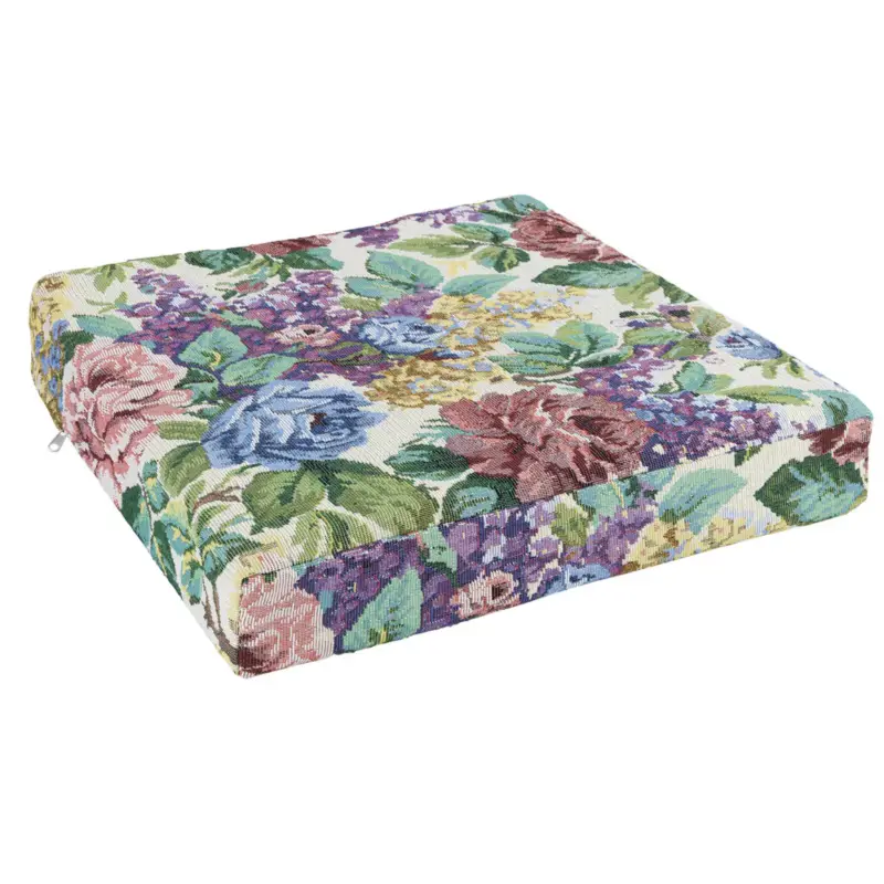 Poduszka na krzesło Visco, motyw kwiatów, 38 x 38 x 7 cm Oferta limitowana