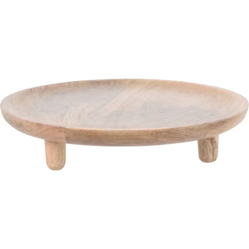 OUTLET Taca dekoracyjna okrągła, Ø 30 cm, drewniana Oferta czasowa