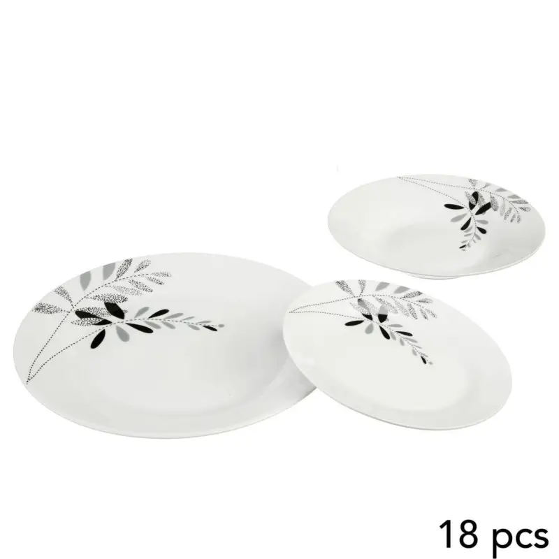 Komplet talerzy dla 6 osób, porcelana, 18 elementów Ekspresowa dostawa