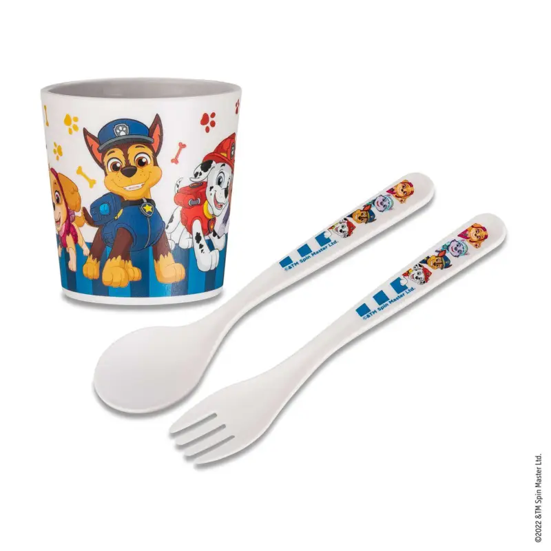 Nowość Kubek + zestaw sztućców, EASY EATER PSI PATROL, 3 elementy, KOZIOL