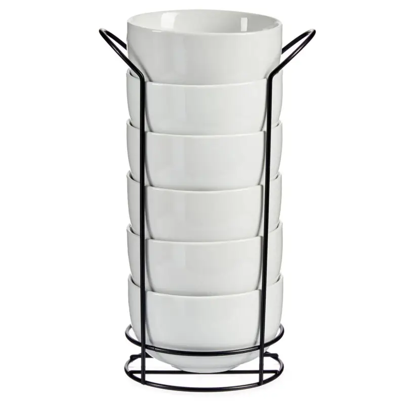 Zestaw misek do zupy na metalowym stojaku, 800 ml Wyprzedaż