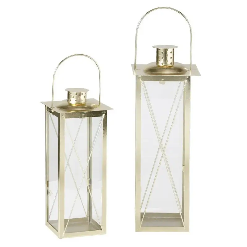 Złote lampiony FAROL, 2 metalowe latarenki Zniżka