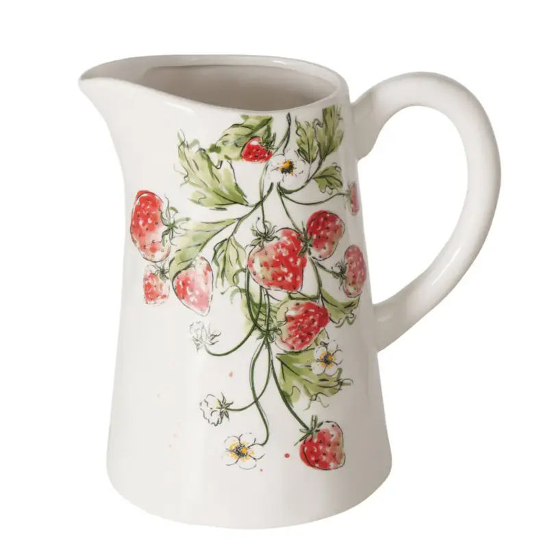 Dzbanek ceramiczny STRAWBERRY, w truskawki, 1250 ml Hit cenowy