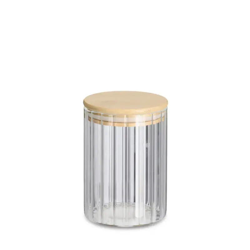 Wybór klientów Słoik z bambusową pokrywką GROOVES, 550 ml