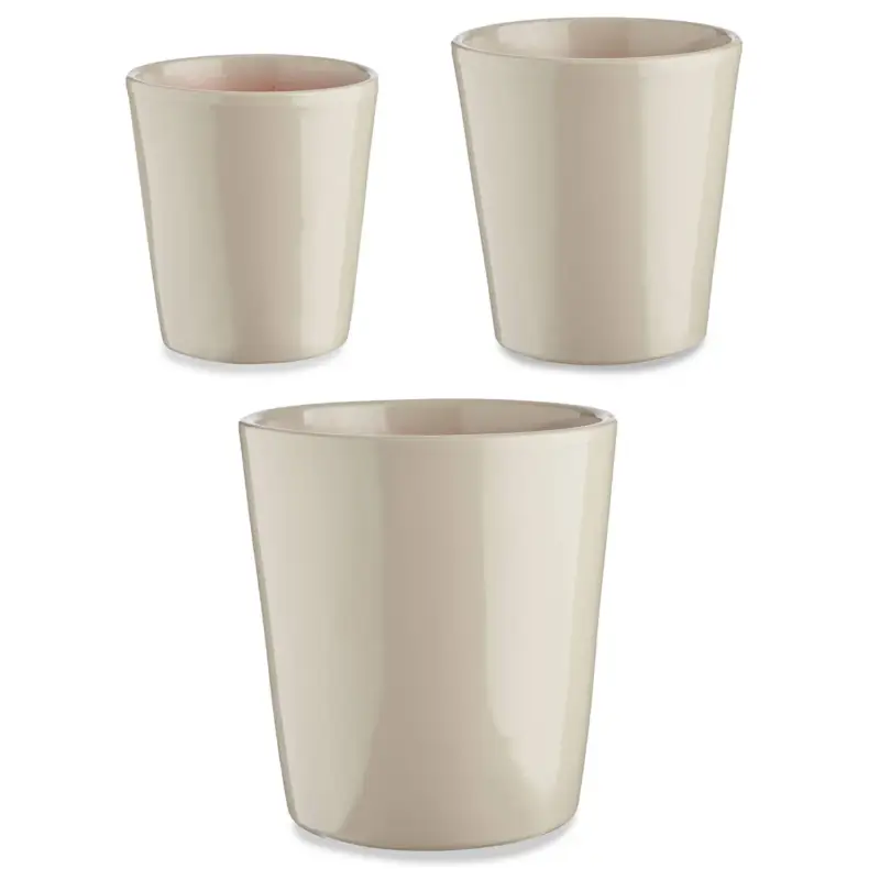Wysoka jakość Zestaw doniczek ceramicznych CONICAL, 3 sztuki