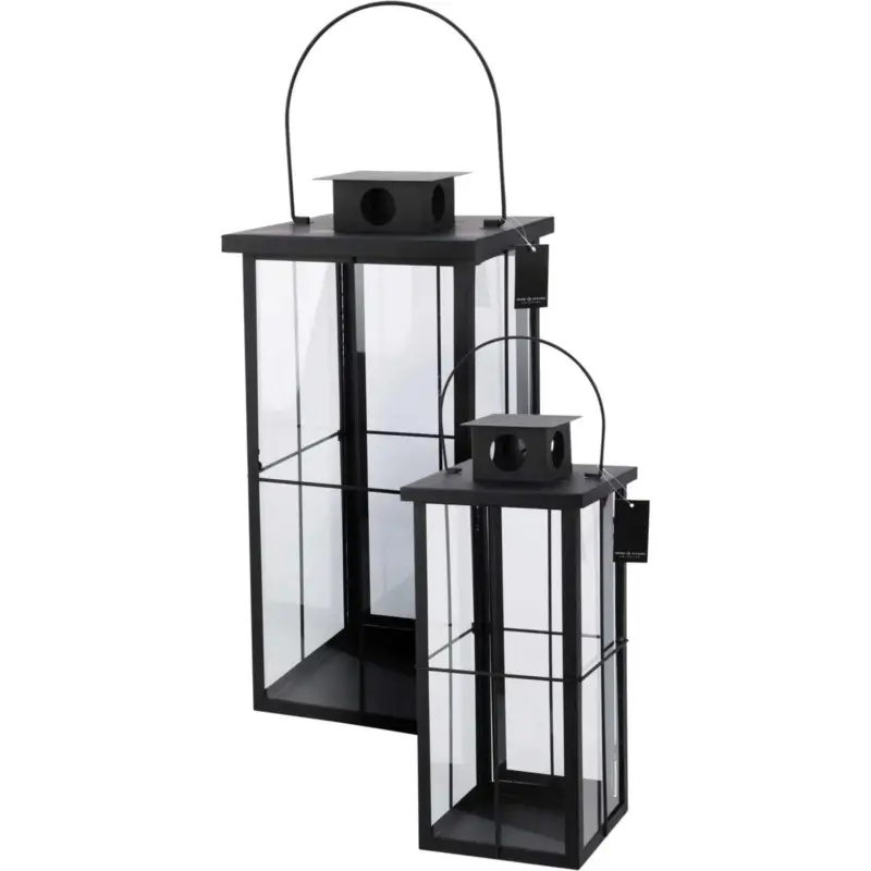 Zestaw lampionów metalowych, 45 i 58 cm Niska cena