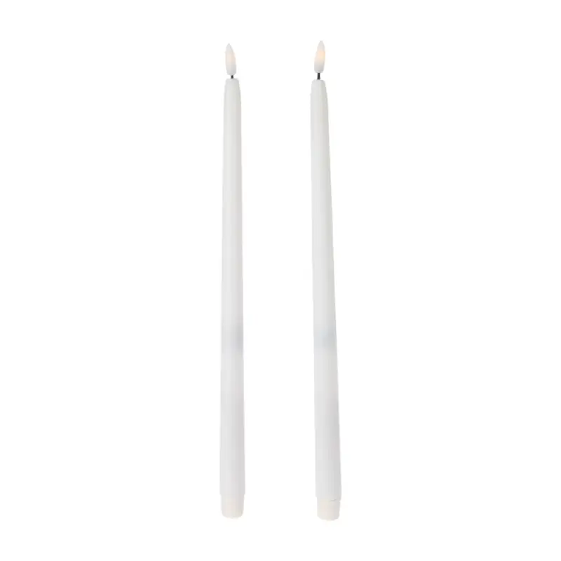 Woskowane świece stołowe z LED, 38 cm Taniej