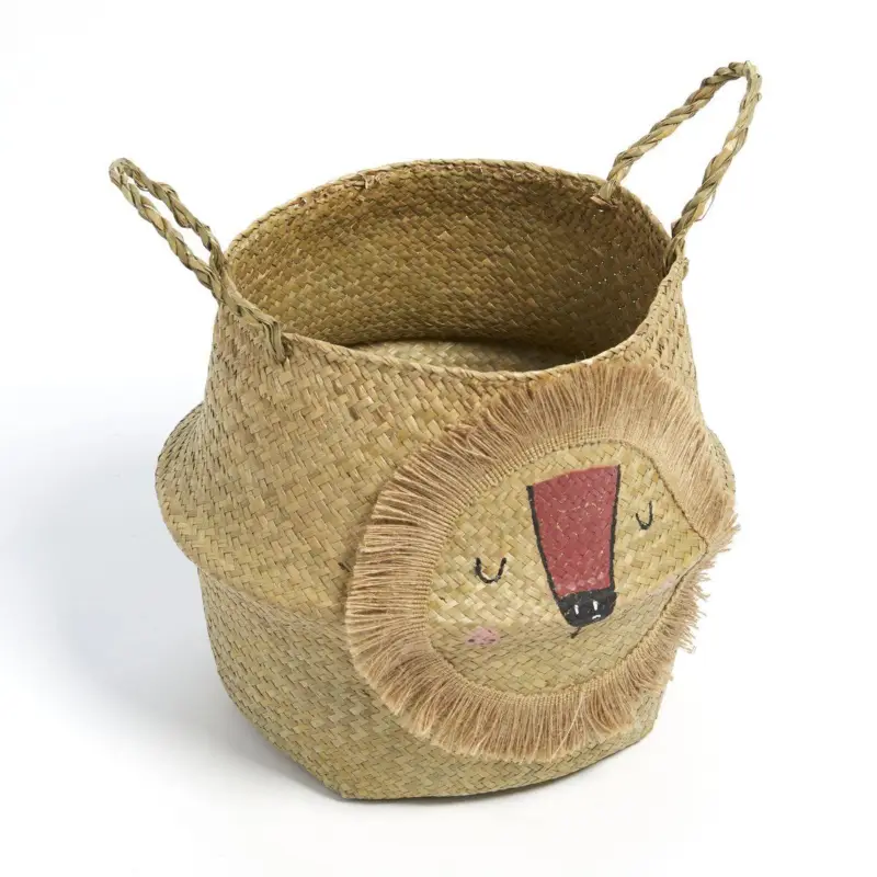 Oferta czasowa Kosz na zabawki z uchwytami THE KING OF THE JUNGLE, jutowy