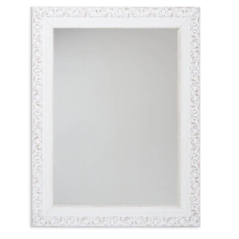 Sprawdź teraz Lustro ścienne ROMANTIC w białej, zdobionej ramie, 66 x 86 cm