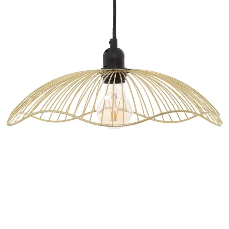 Obniżka ceny Lampa wisząca GALT Ø 34 cm z drucianym kloszem