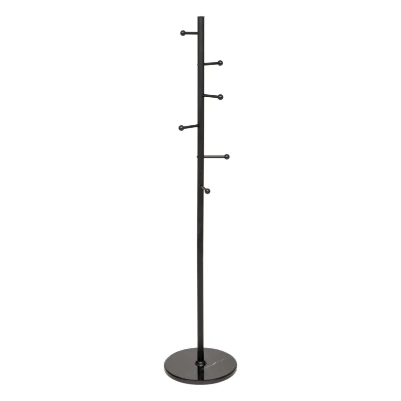 Wieszak na płaszcze BLACKMARBLE z 6 metalowymi uchwytami, 173 cm Tylko dziś