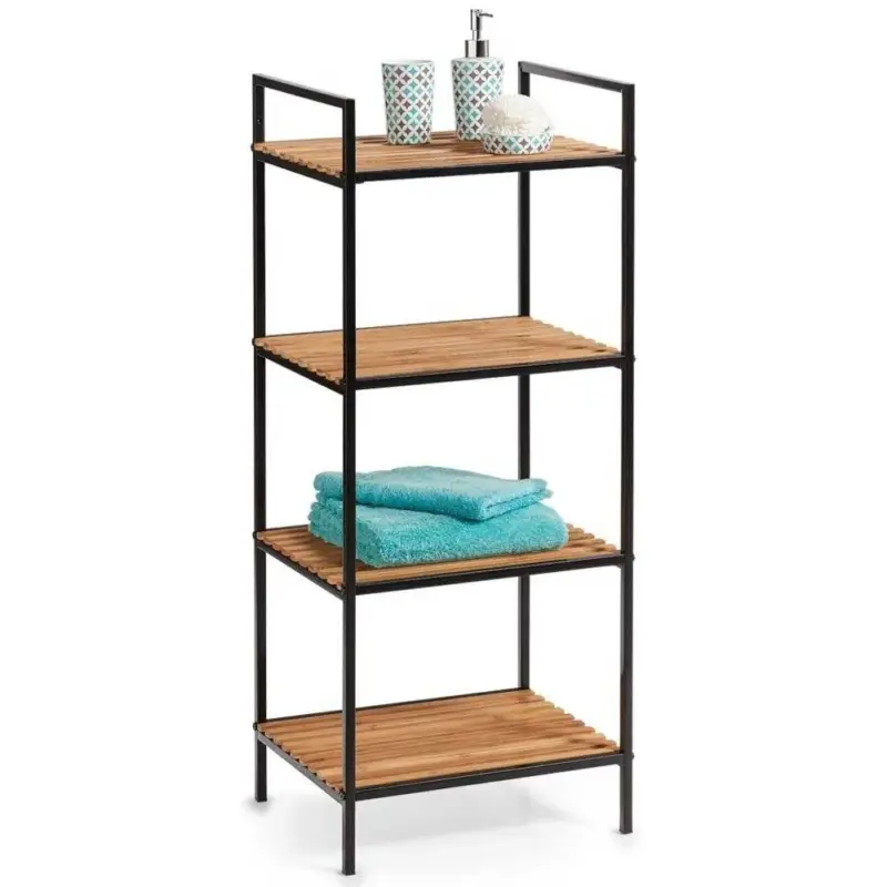 OUTLET Bambusowy regał łazienkowy - 4 poziomy, 39 x 33 x 95 cm ZELLER Oferta czasowa