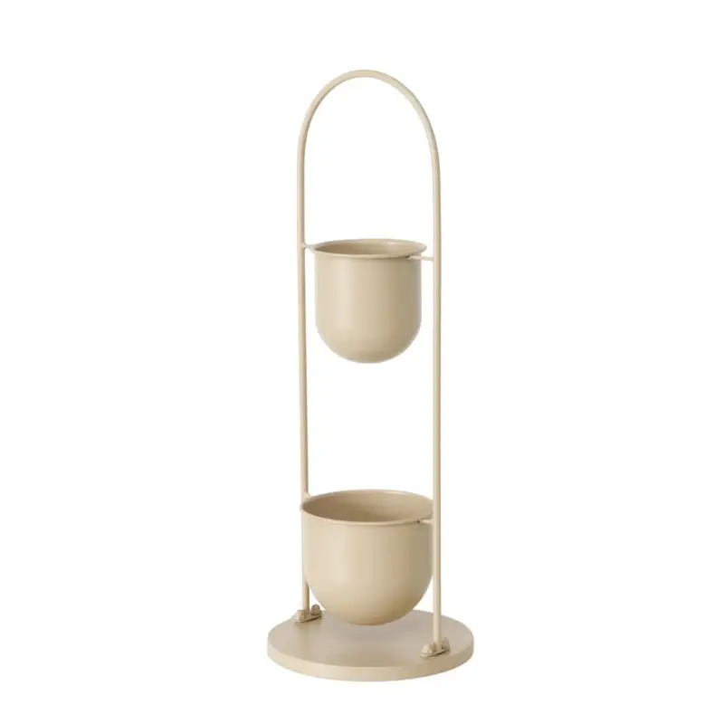 Bezpieczne zakupy Kwietnik metalowy CAMILIO, beżowy, wys. 75 cm