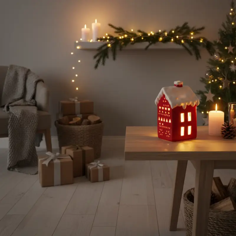 Ekspresowa dostawa Lampka LED w kształcie domu, 13 cm