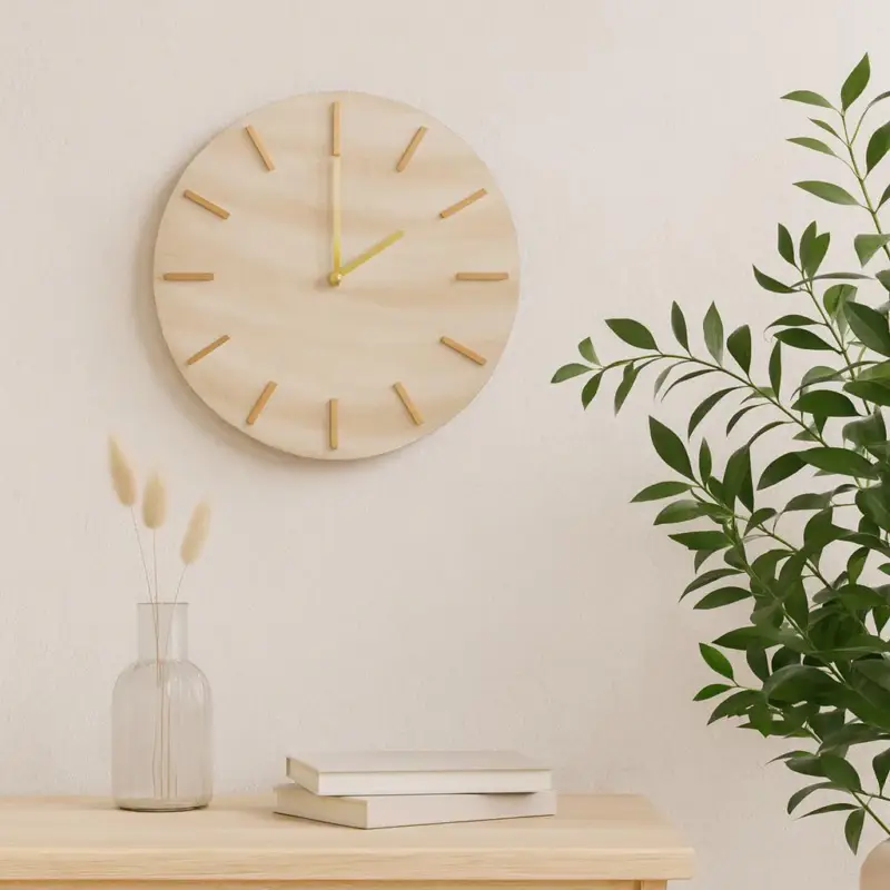 Minimalistyczny zegar ścienny SUM, wzór marmuru, Ø 30 cm Kup teraz