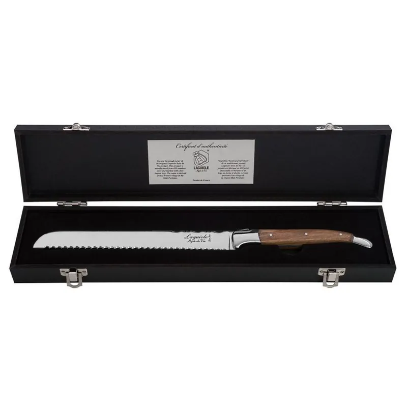 Dostępne od ręki Nóż do chleba LAGUIOLE LUXURY 20 cm, drewno oliwne, Laguiole