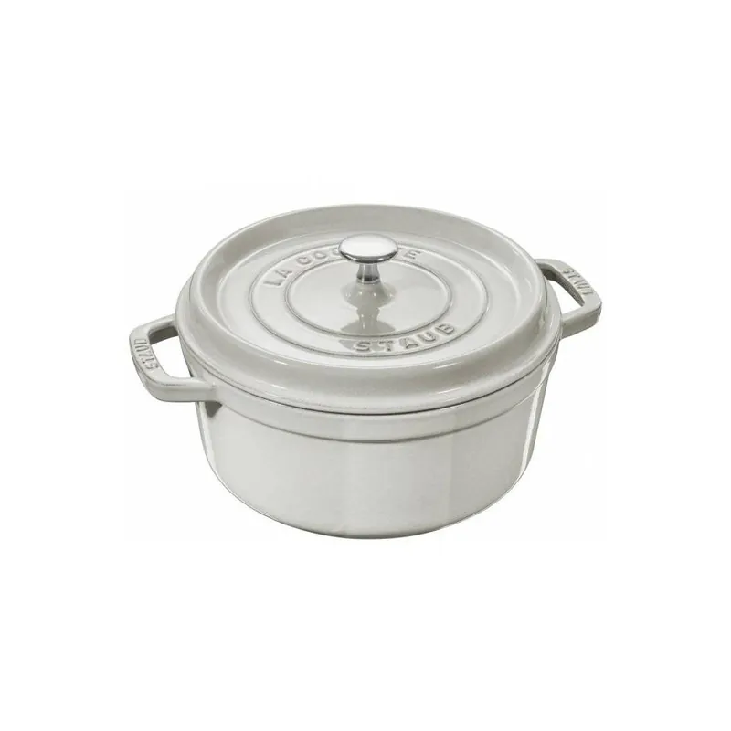 Premium Garnek Caserolle COCOTTE 28 cm, okrągły, biała trufla, żeliwo, Staub