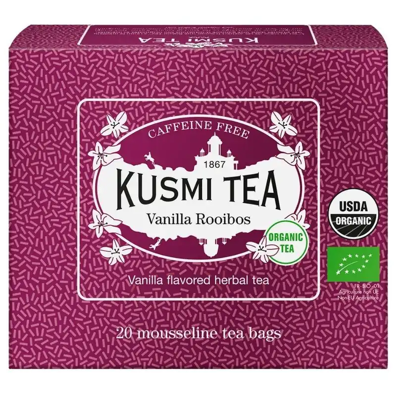 Herbata Rooibos VANILLA, 20 torebek muślinowych z herbatą, Kusmi Tea Zniżka
