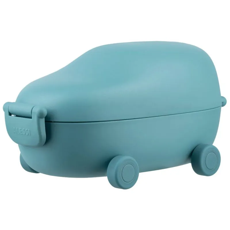 Lunchbox SNACKMOBILE, 2 przegródki, niebieski, Alessi Dostępne od ręki